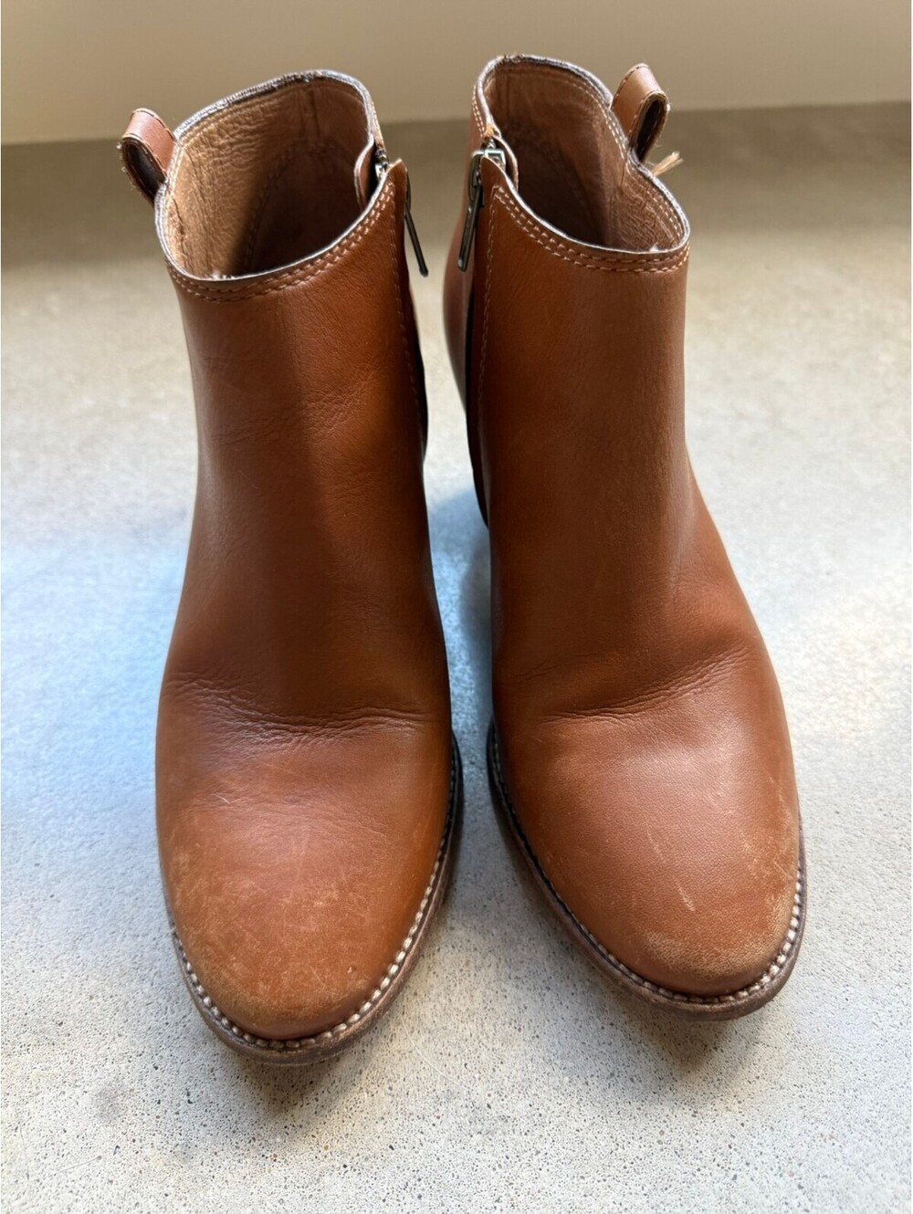 Matisse Brown Leather Side Zip Ankle Boots Booties Size 9 Brazil